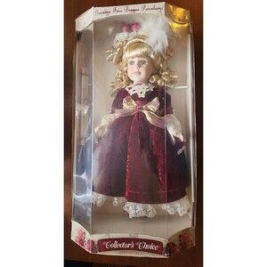 Collector's Choice Limited Edition Geniune 16” Porcelain Doll & Papers In Box